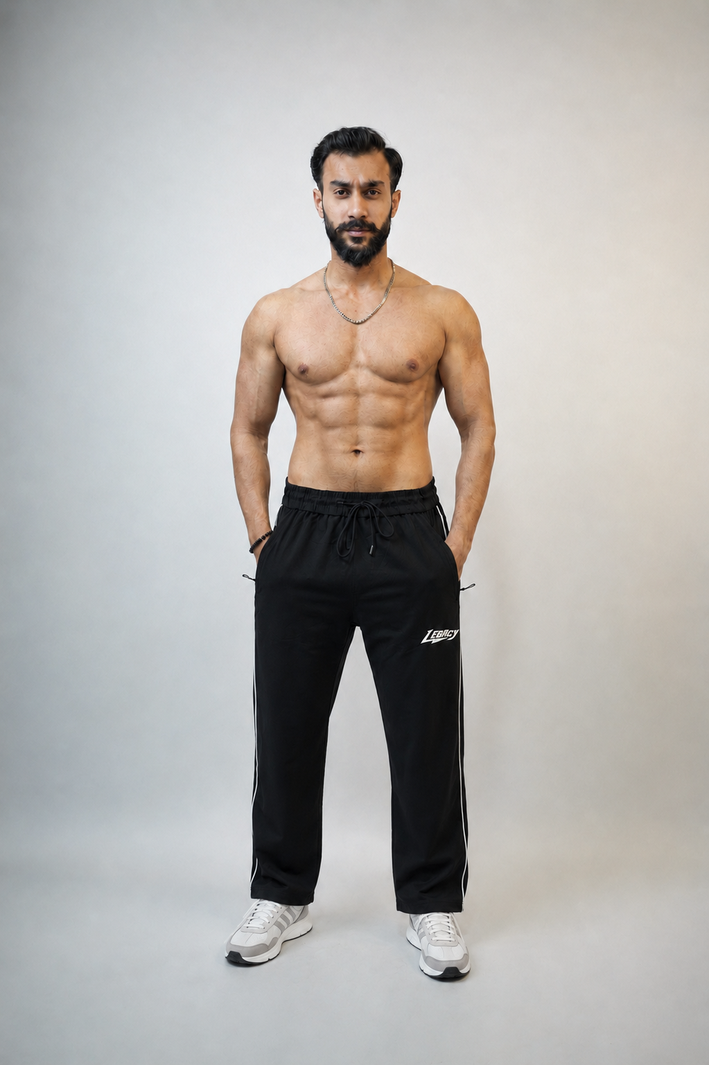 Legacy Fit Premium Relaxed Trousers-Black