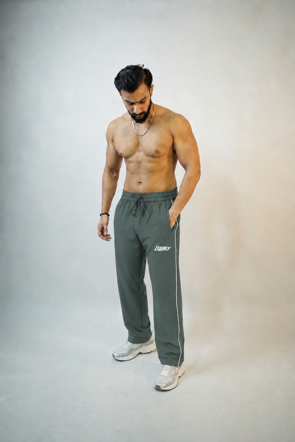 Legacy Fit Premium Relaxed Trousers-Forest Green